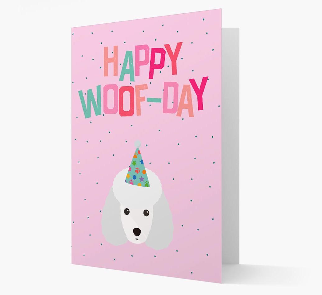 'Happy Woofday' Card with {breedFullName} Icon