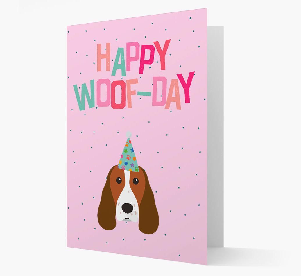 'Happy Woofday' Card with {breedFullName} Icon