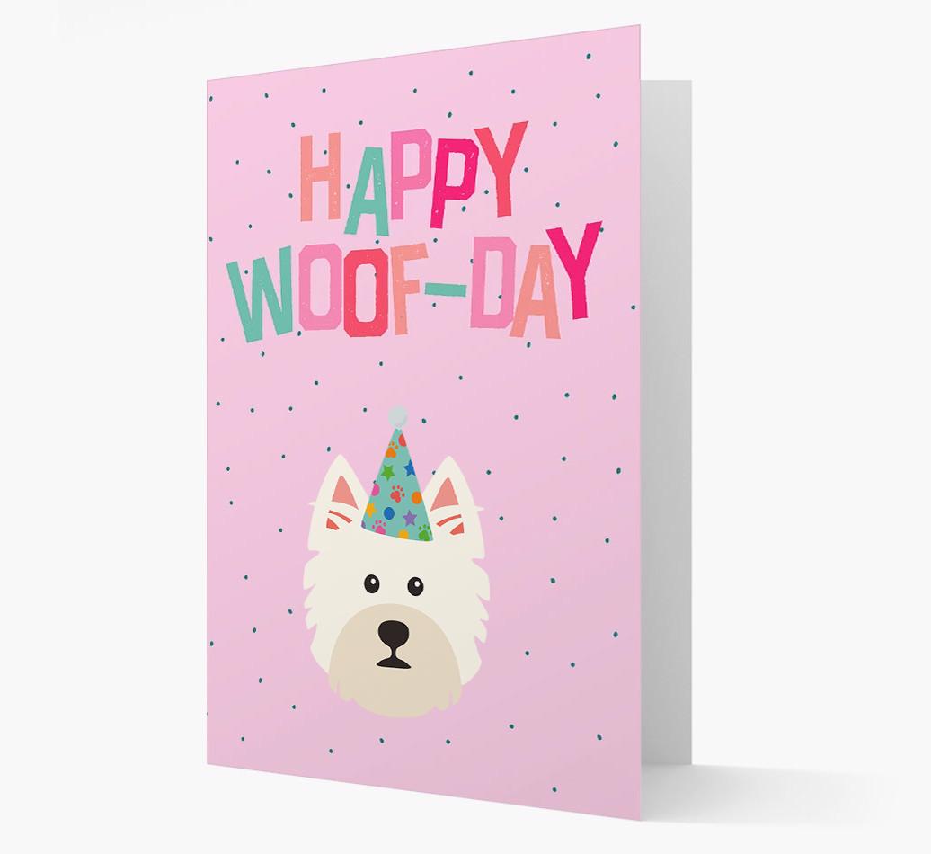 'Happy Woofday' Card with {breedFullName} Icon