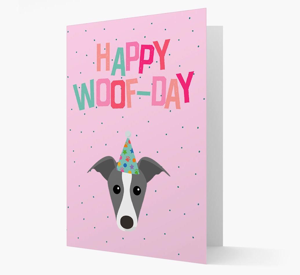 'Happy Woofday' Card with {breedFullName} Icon