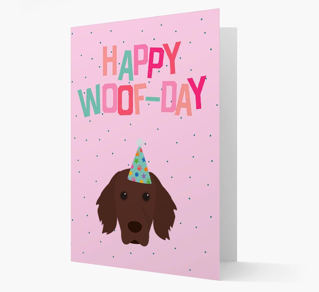 'Happy Woofday' Card with {breedFullName} Icon