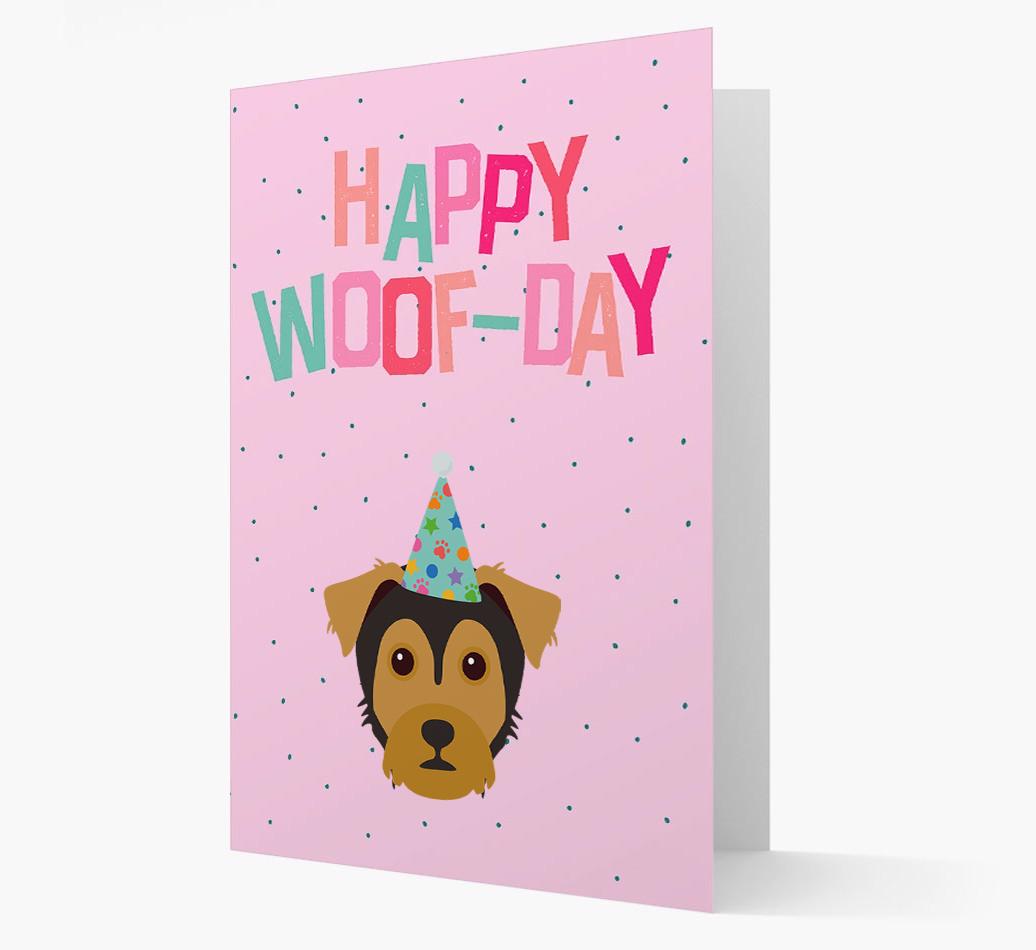 'Happy Woofday' Card with {breedFullName} Icon