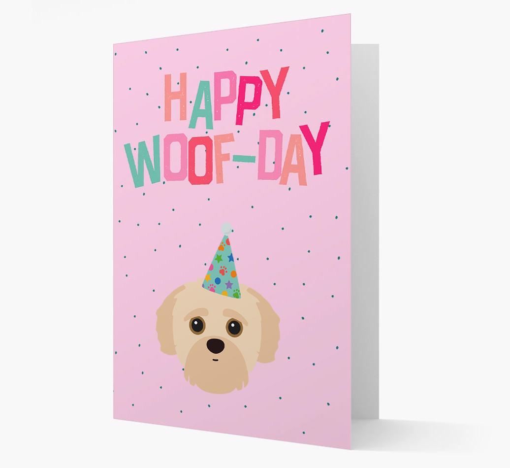'Happy Woofday' Card with {breedFullName} Icon