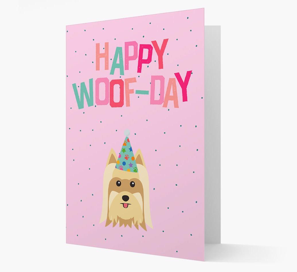 'Happy Woofday' Card with {breedFullName} Icon