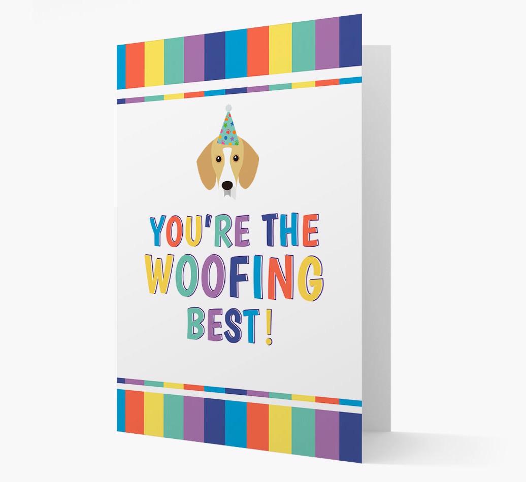 'You're the Woofing Best' Card with {breedFullName} Icon