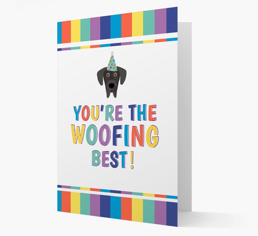 'You're the Woofing Best' Card with {breedFullName} Icon