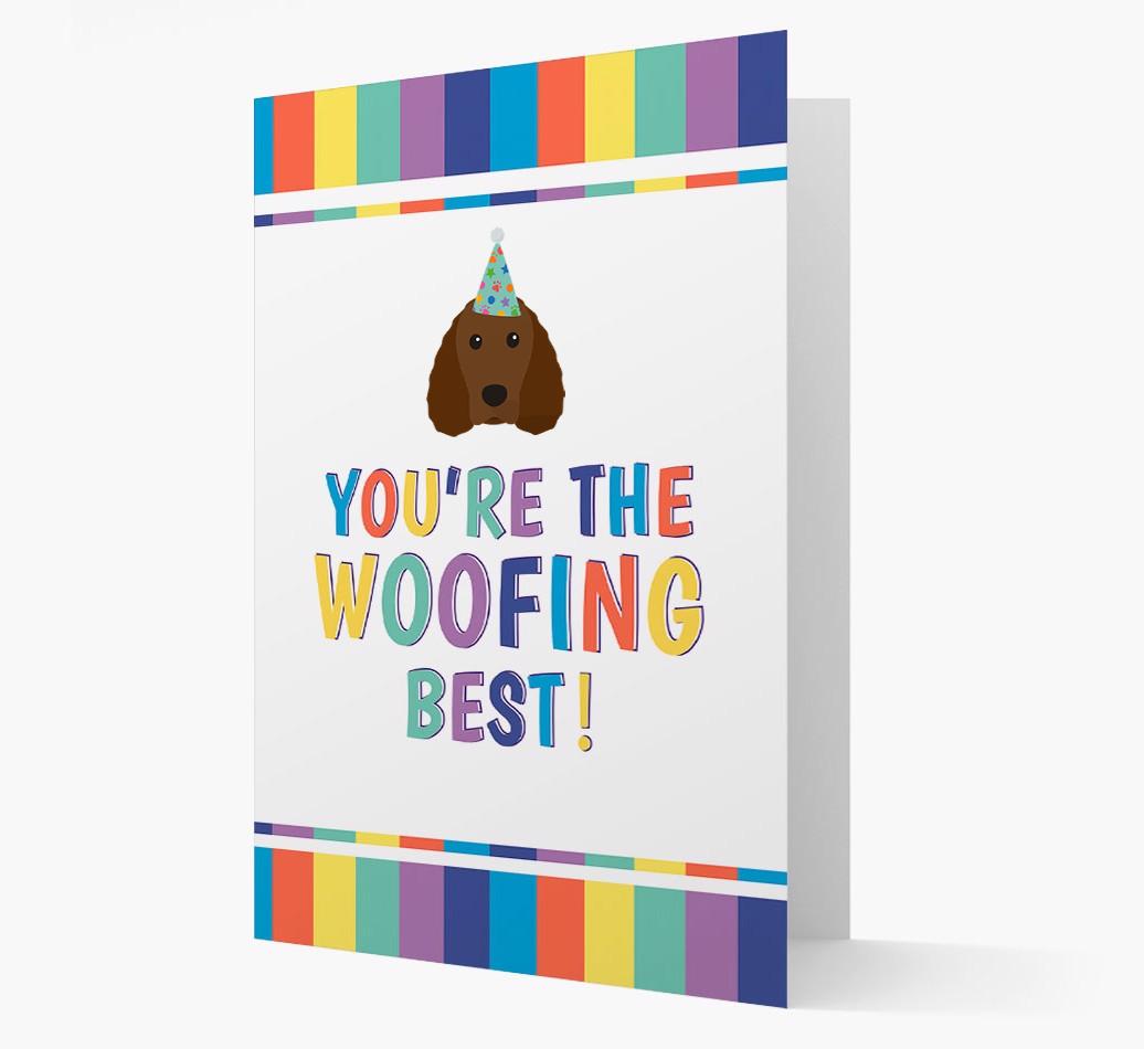 'You're the Woofing Best' Card with {breedFullName} Icon