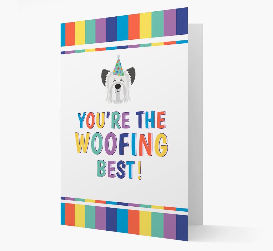 'You're the Woofing Best' Card with {breedFullName} Icon