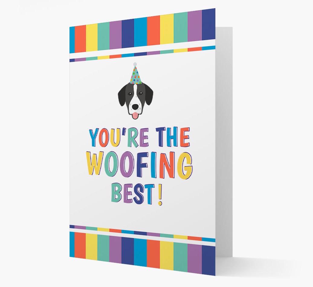'You're the Woofing Best' Card with {breedFullName} Icon