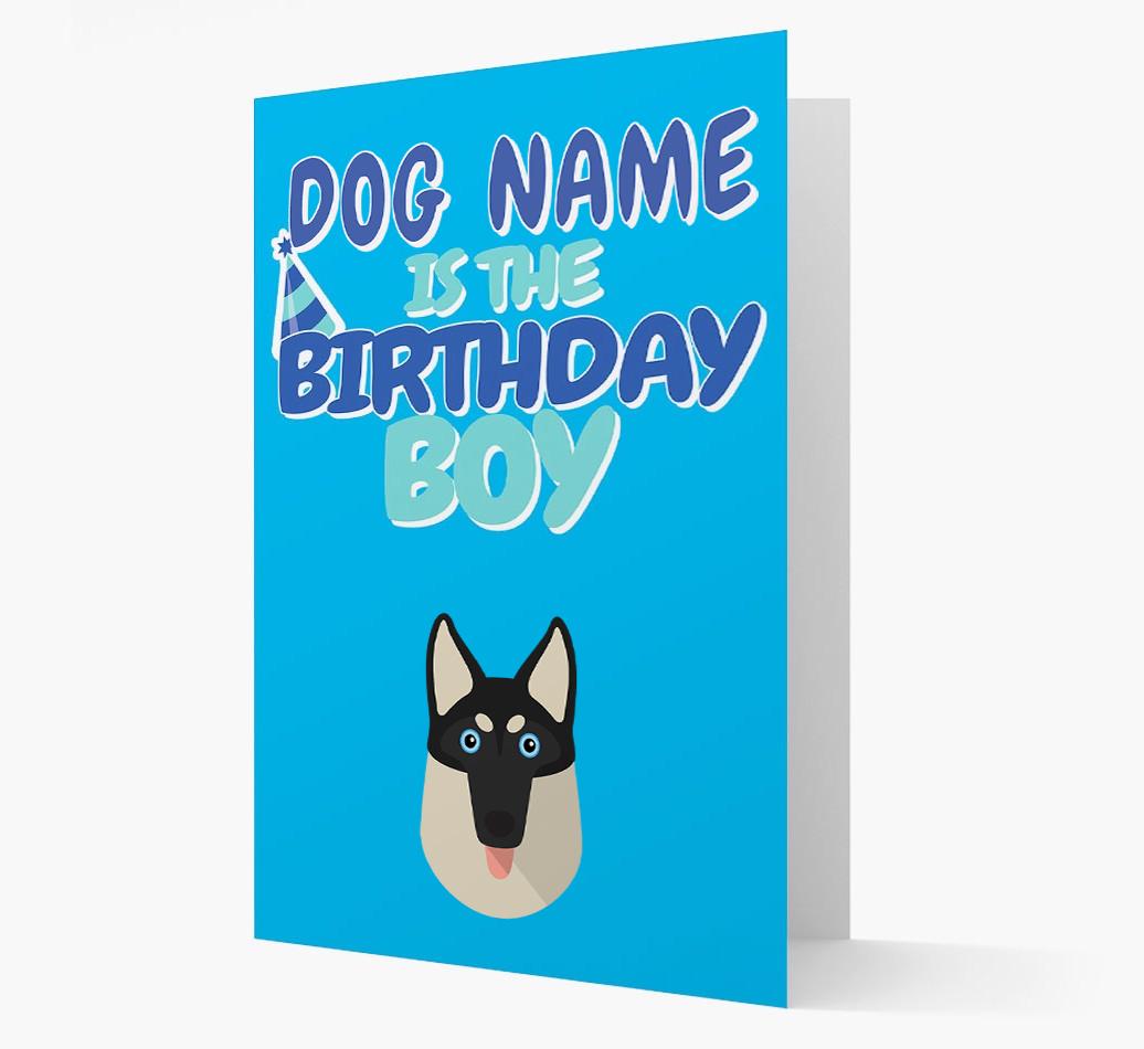 'Birthday Boy' Card with {breedFullName} Icon