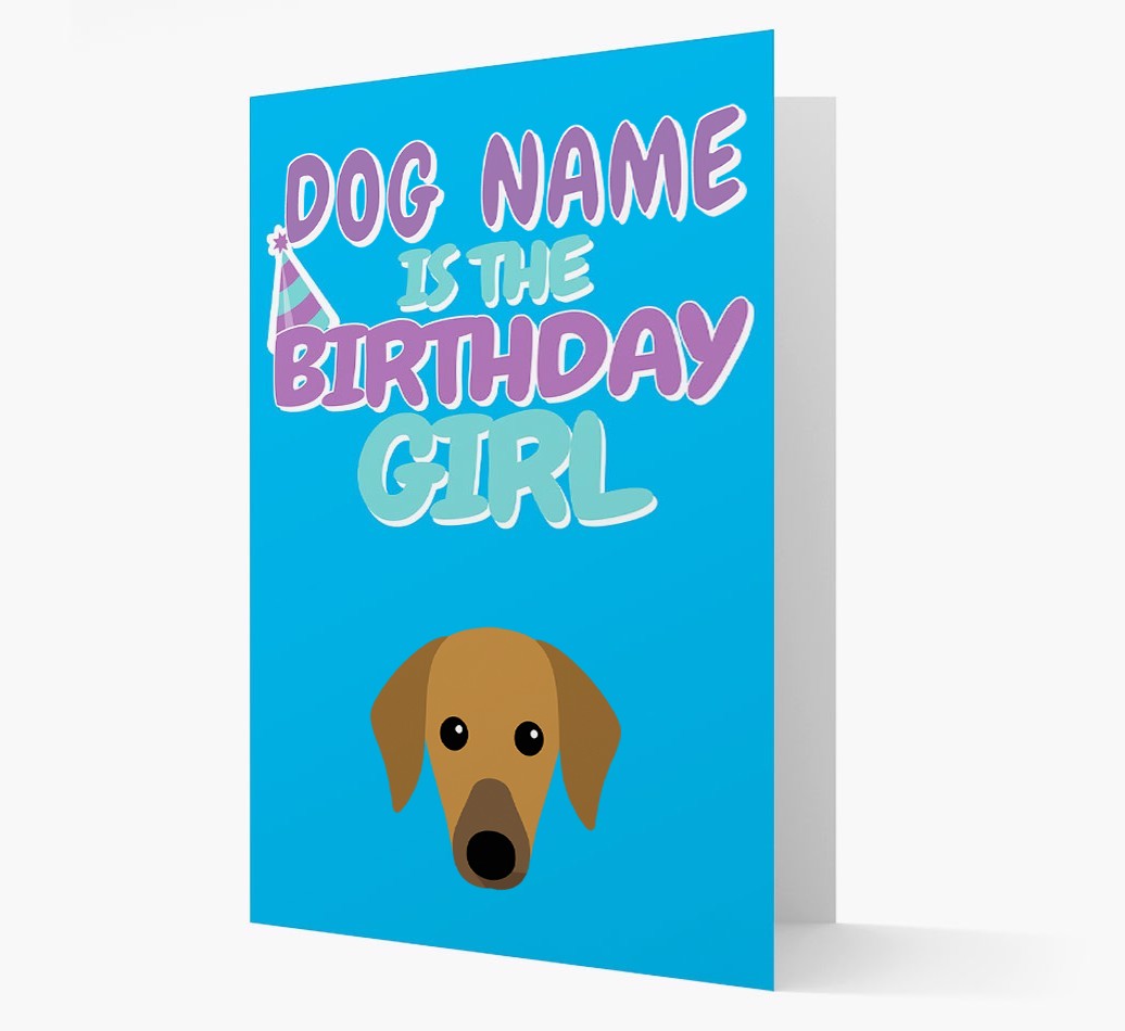 'Birthday Girl' Card with {breedFullName} Icon