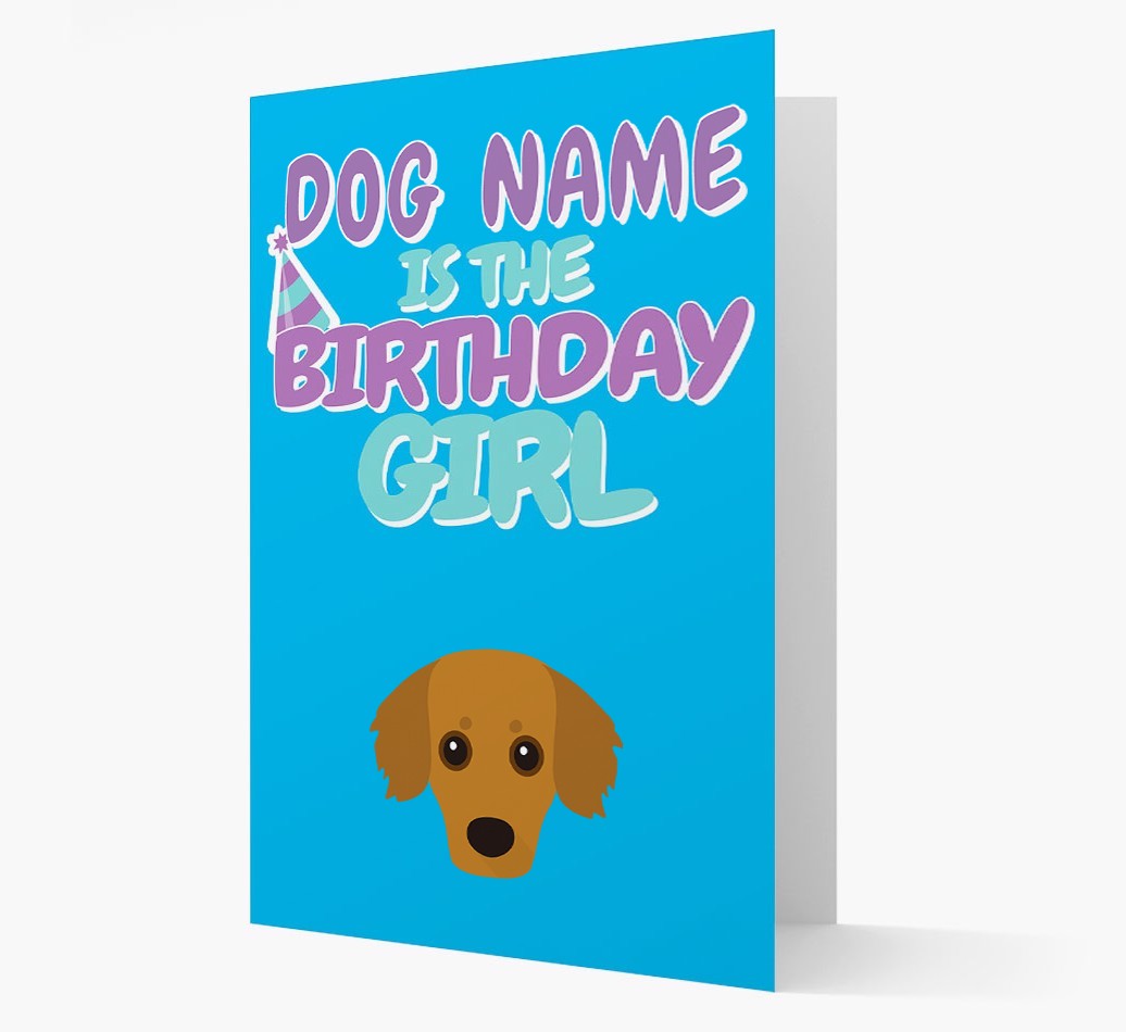 'Birthday Girl' Card with {breedFullName} Icon