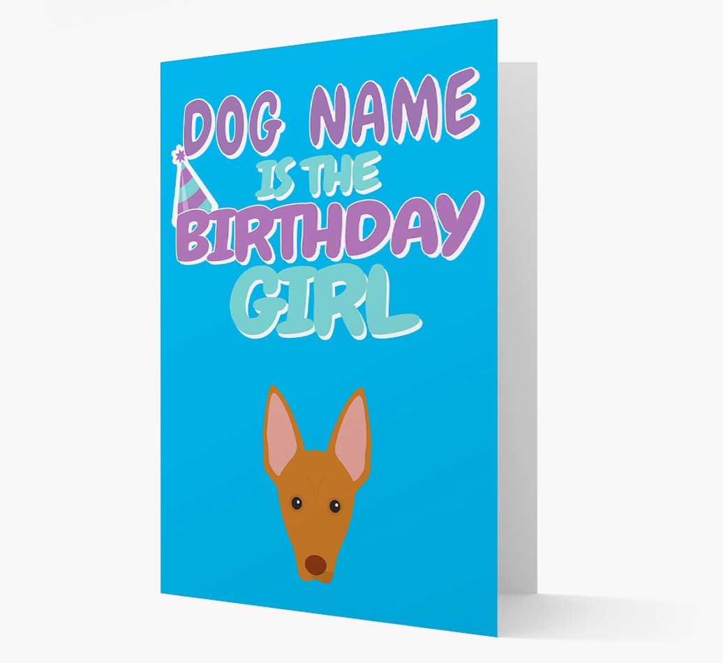 'Birthday Girl' Card with {breedFullName} Icon