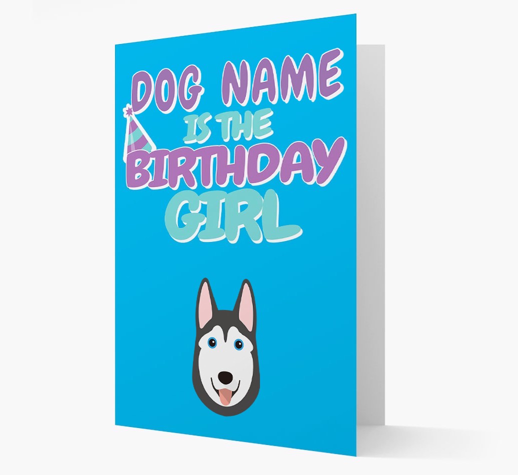 'Birthday Girl' Card with {breedFullName} Icon