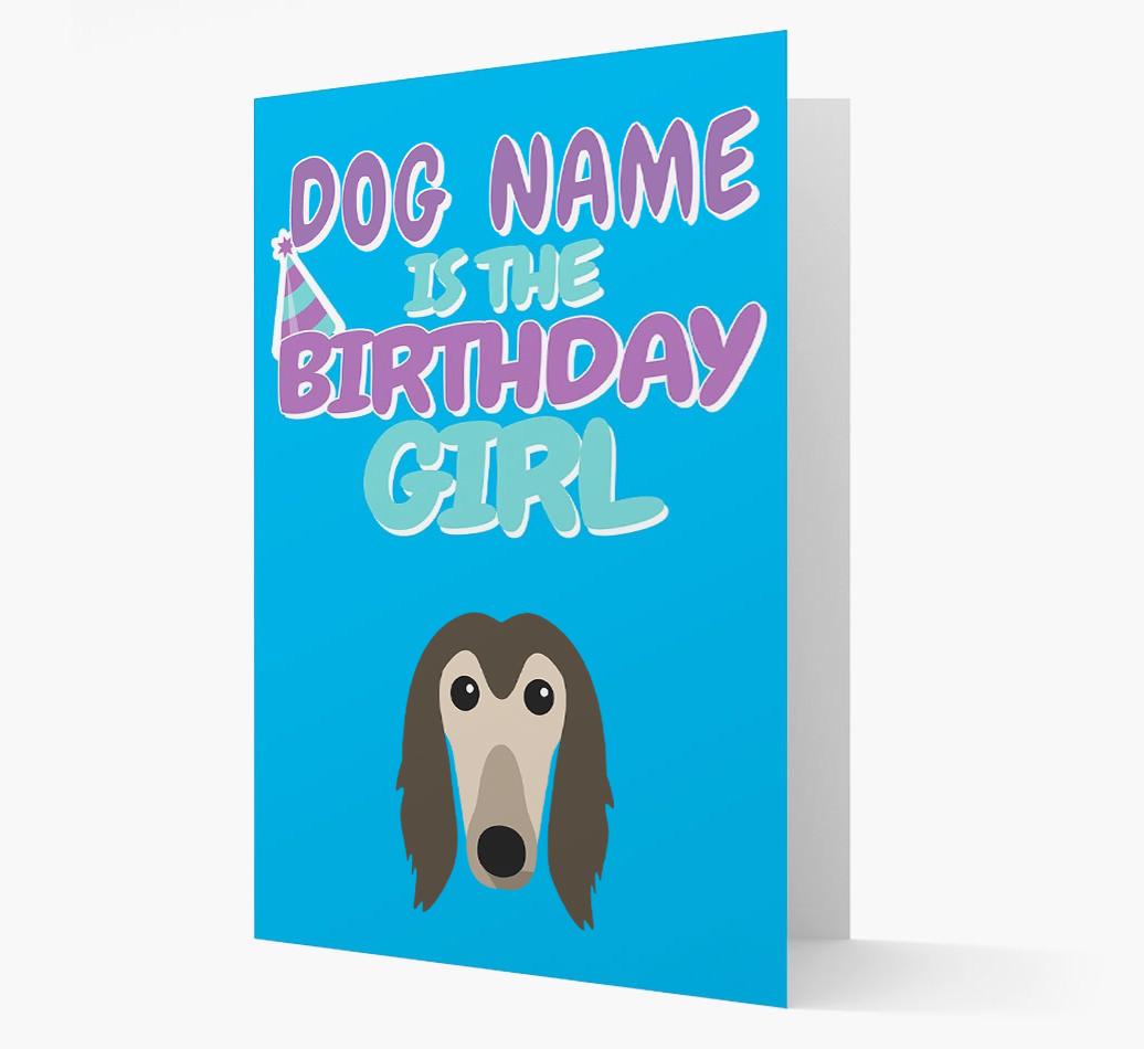 'Birthday Girl' Card with {breedFullName} Icon