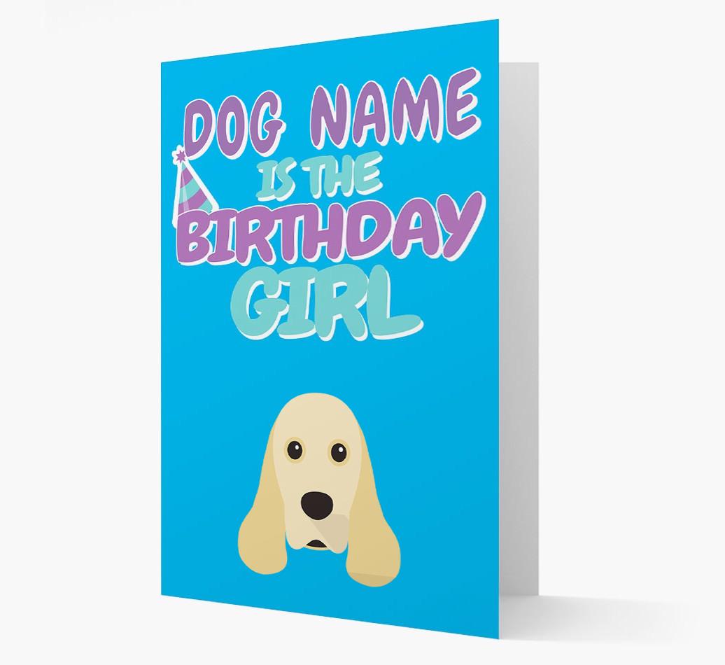 'Birthday Girl' Card with {breedFullName} Icon
