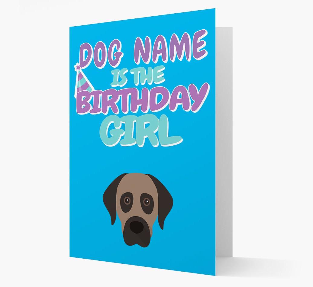 'Birthday Girl' Card with {breedFullName} Icon