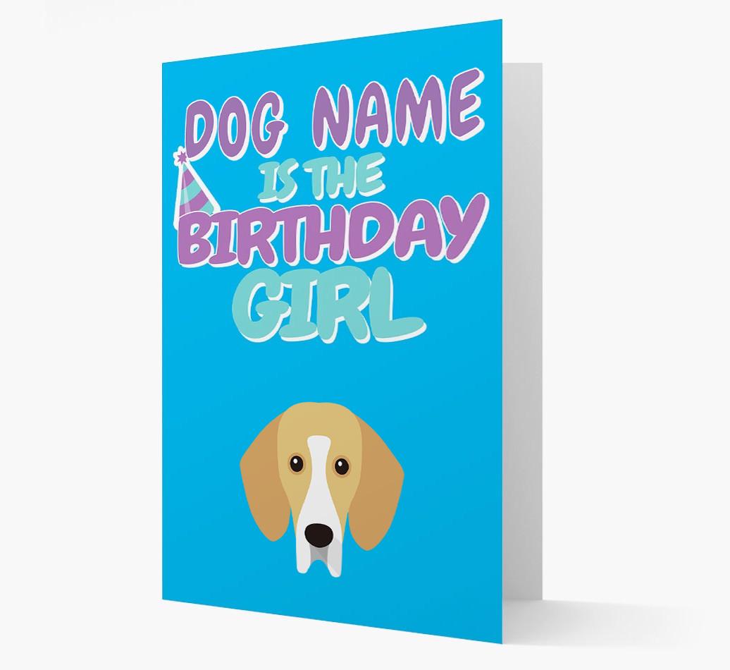 'Birthday Girl' Card with {breedFullName} Icon
