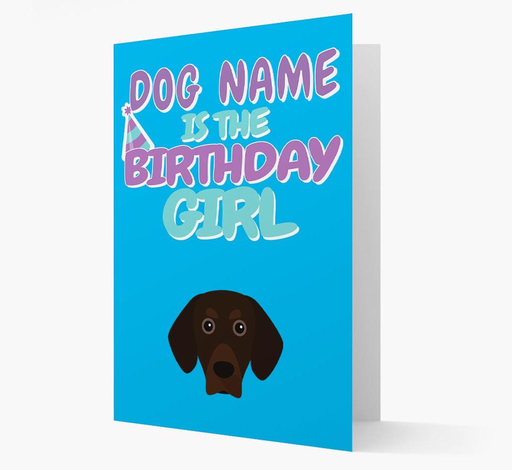 'Birthday Girl' Card with {breedFullName} Icon