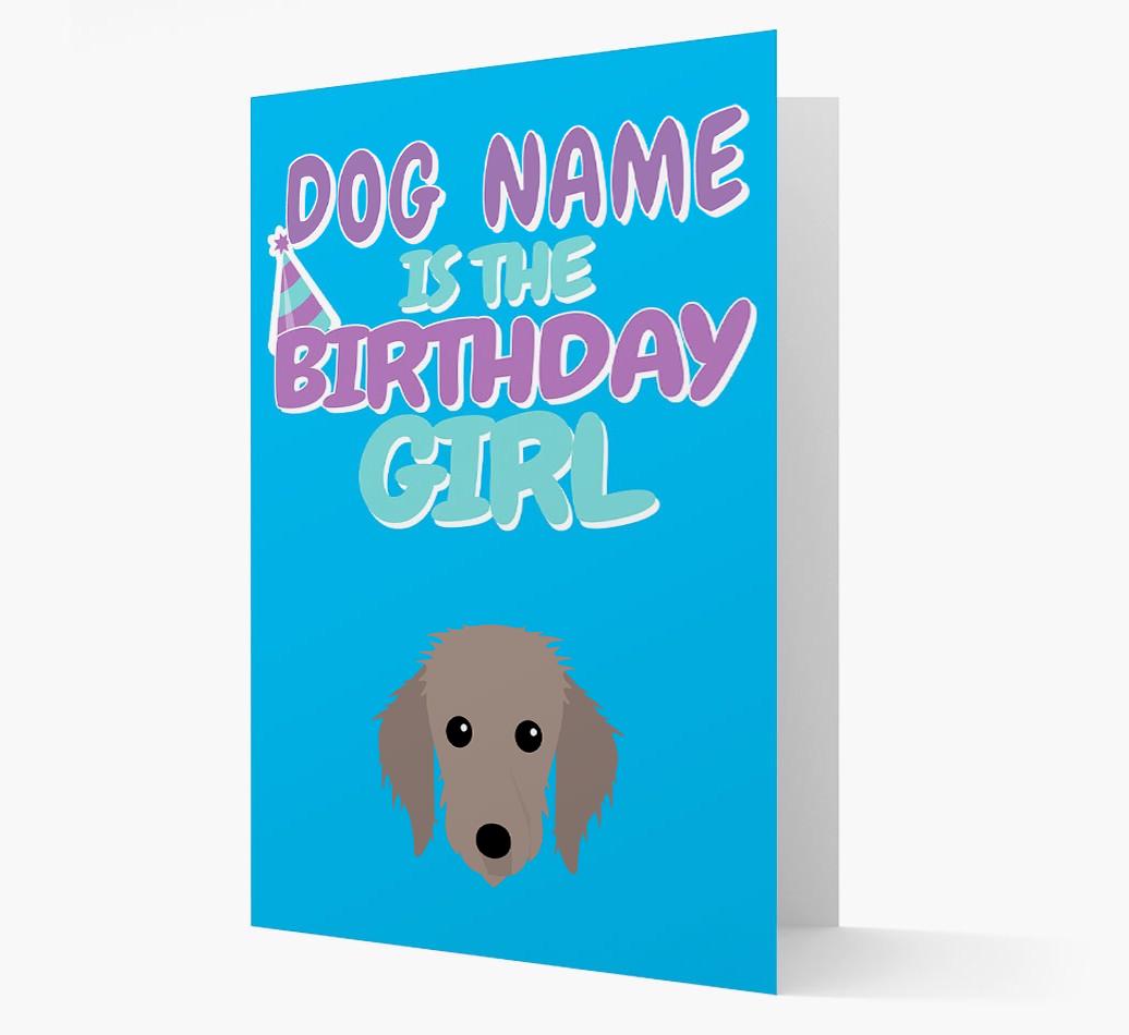 'Birthday Girl' Card with {breedFullName} Icon