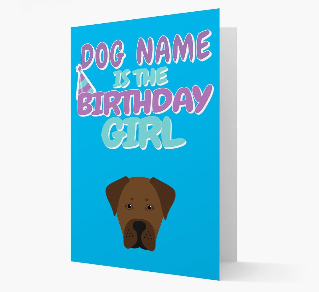 'Birthday Girl' Card with {breedFullName} Icon