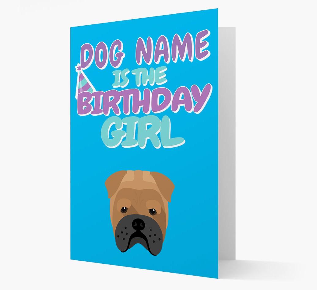 'Birthday Girl' Card with {breedFullName} Icon