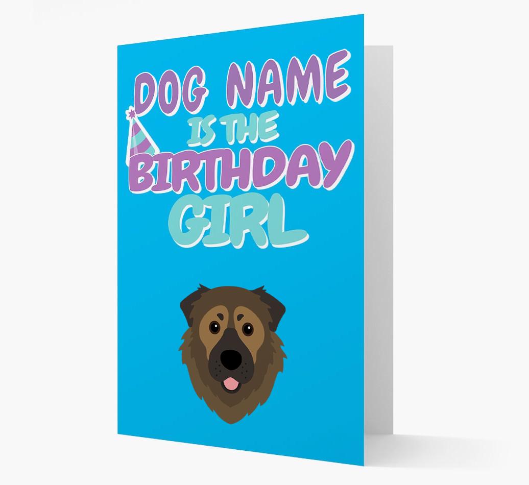 'Birthday Girl' Card with {breedFullName} Icon
