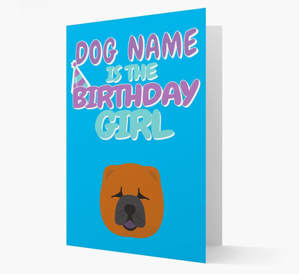 'Birthday Girl' Card with {breedFullName} Icon