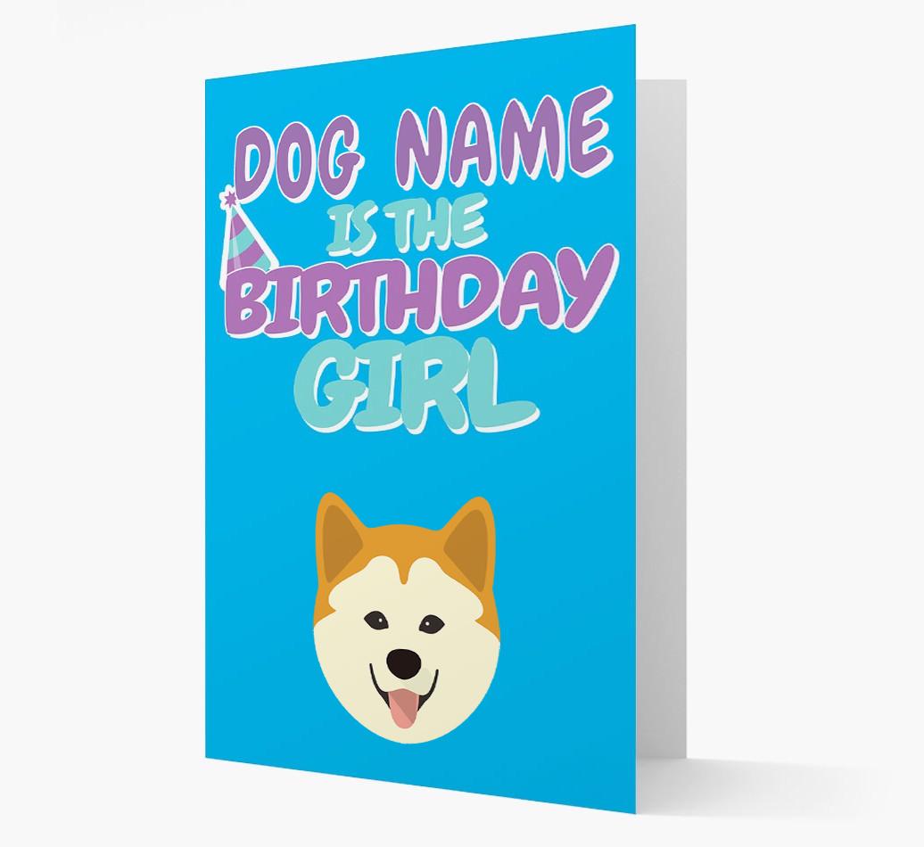'Birthday Girl' Card with {breedFullName} Icon
