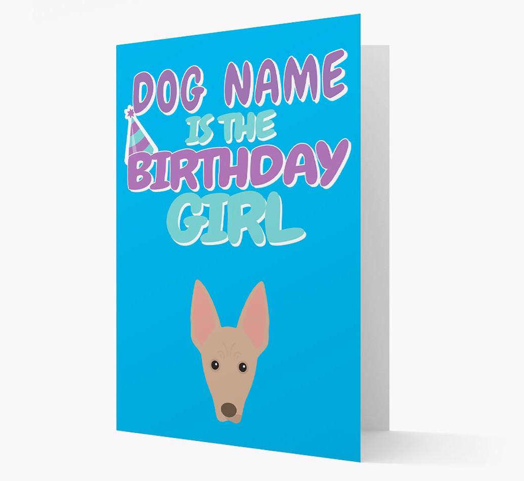 'Birthday Girl' Card with {breedFullName} Icon