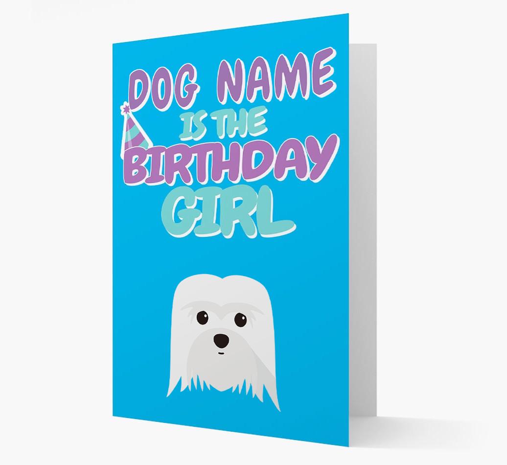 'Birthday Girl' Card with {breedFullName} Icon
