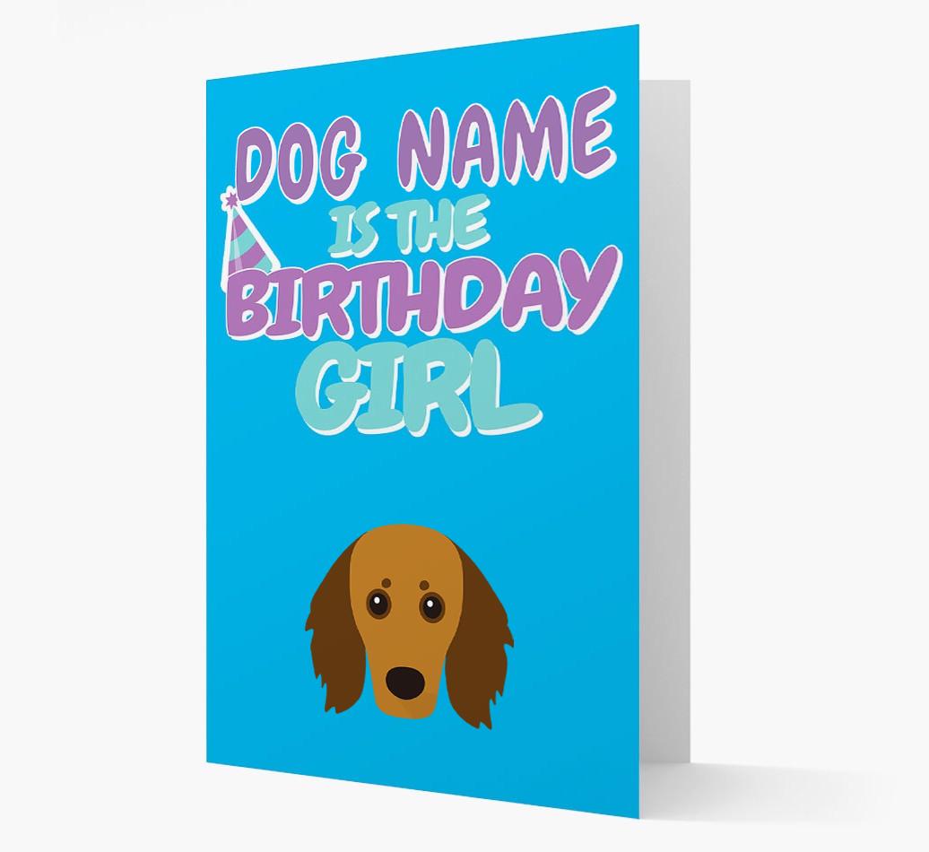'Birthday Girl' Card with {breedFullName} Icon