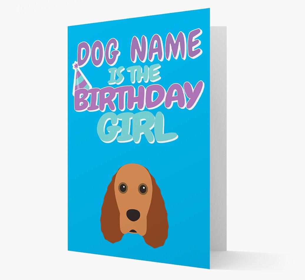 'Birthday Girl' Card with {breedFullName} Icon