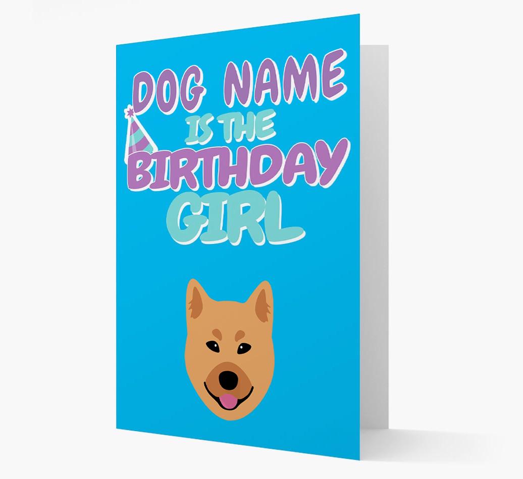 'Birthday Girl' Card with {breedFullName} Icon