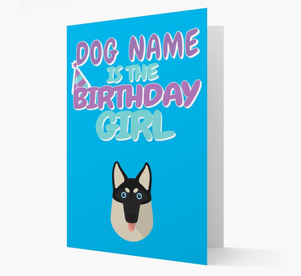 'Birthday Girl' Card with {breedFullName} Icon