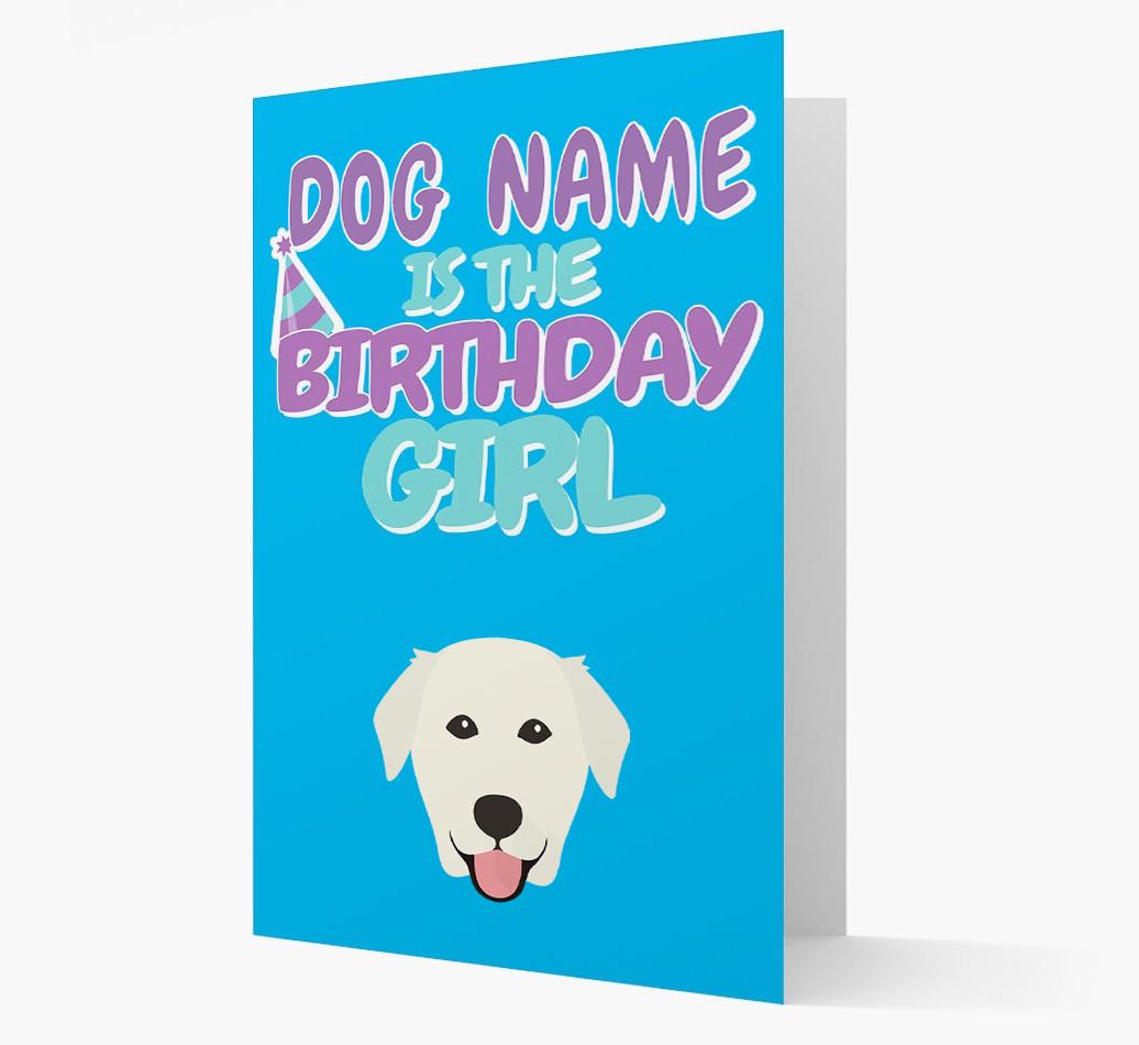 'Birthday Girl' Card with {breedFullName} Icon