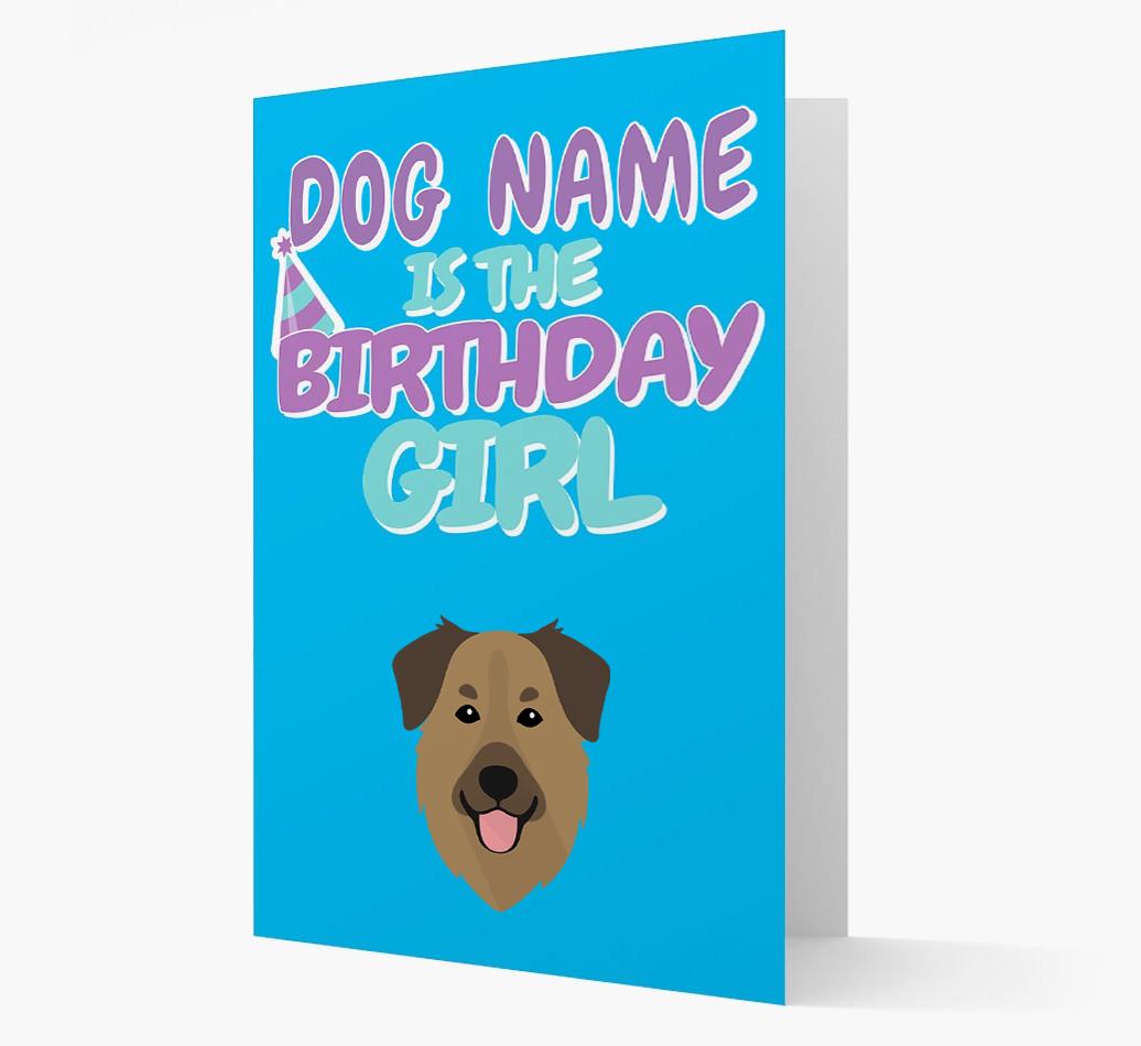 'Birthday Girl' Card with {breedFullName} Icon