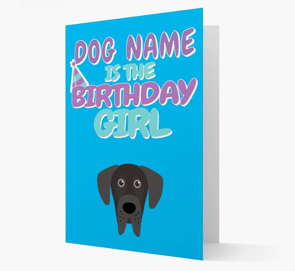 'Birthday Girl' Card with {breedFullName} Icon