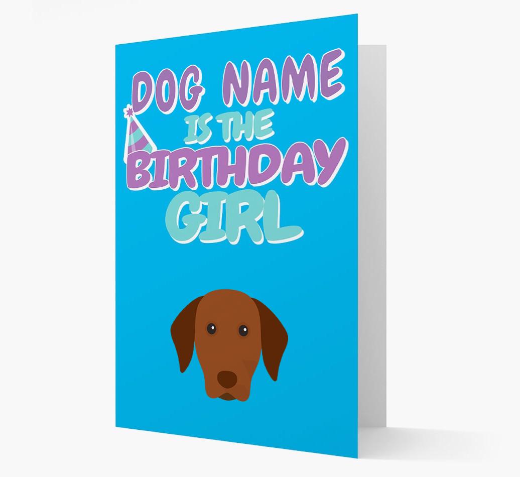 'Birthday Girl' Card with {breedFullName} Icon