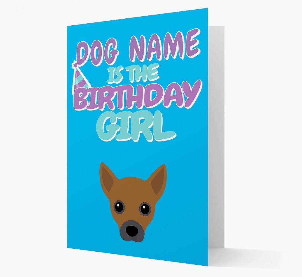 'Birthday Girl' Card with {breedFullName} Icon