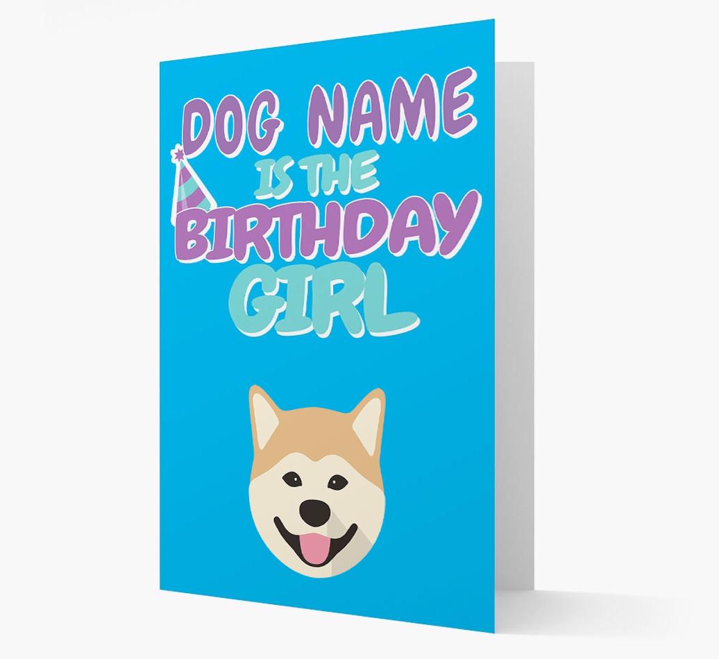 'Birthday Girl' Card with {breedFullName} Icon
