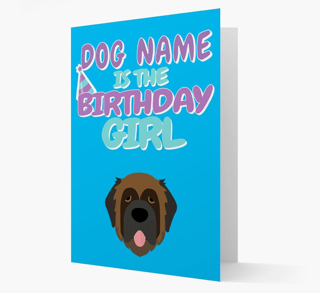 'Birthday Girl' Card with {breedFullName} Icon