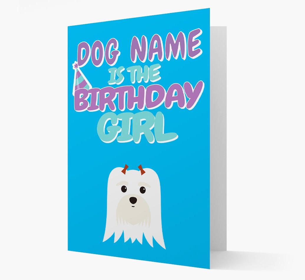 'Birthday Girl' Card with {breedFullName} Icon