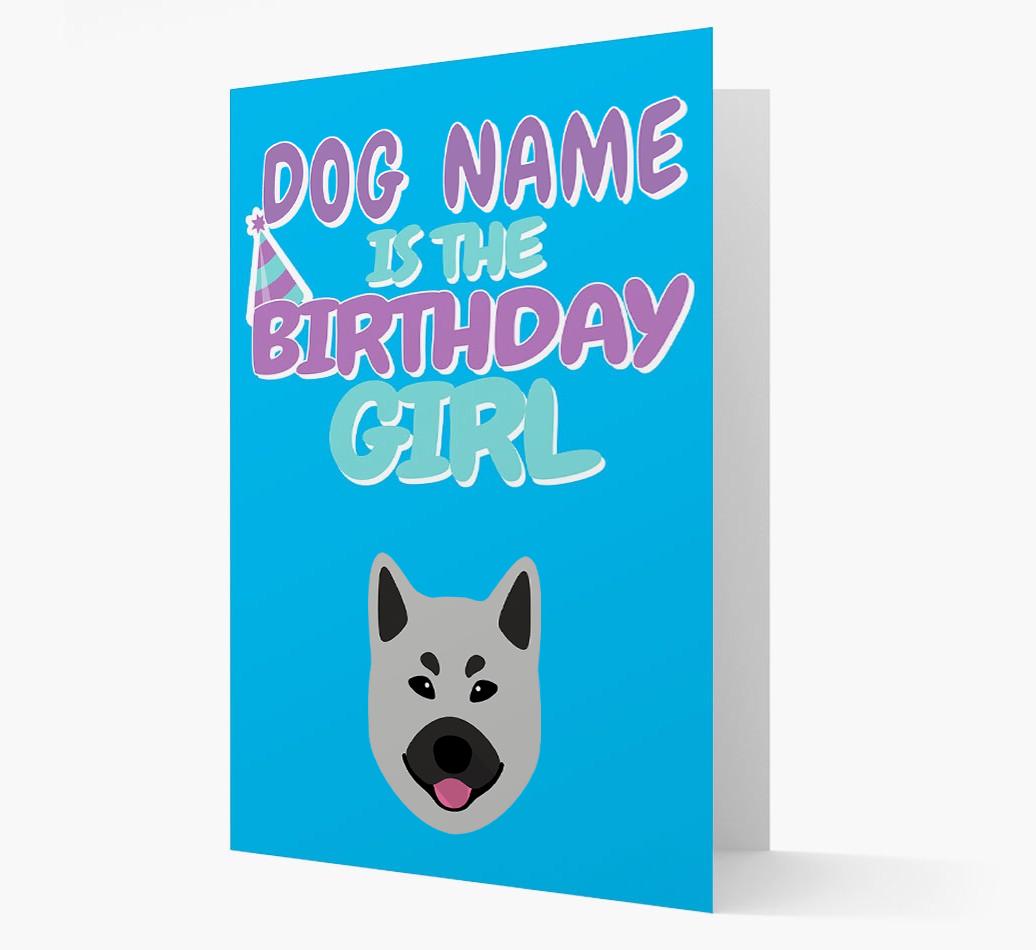 'Birthday Girl' Card with {breedFullName} Icon