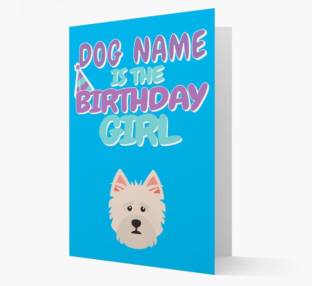 'Birthday Girl' Card with {breedFullName} Icon