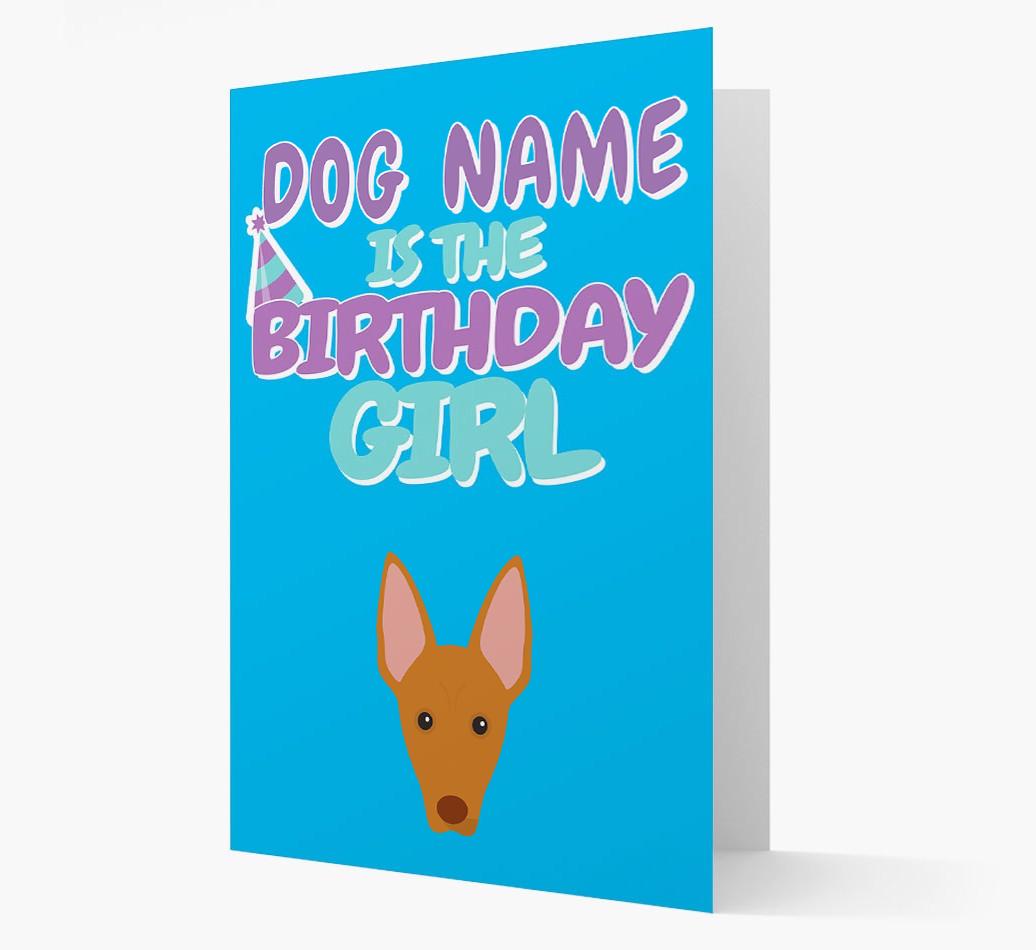 'Birthday Girl' Card with {breedFullName} Icon