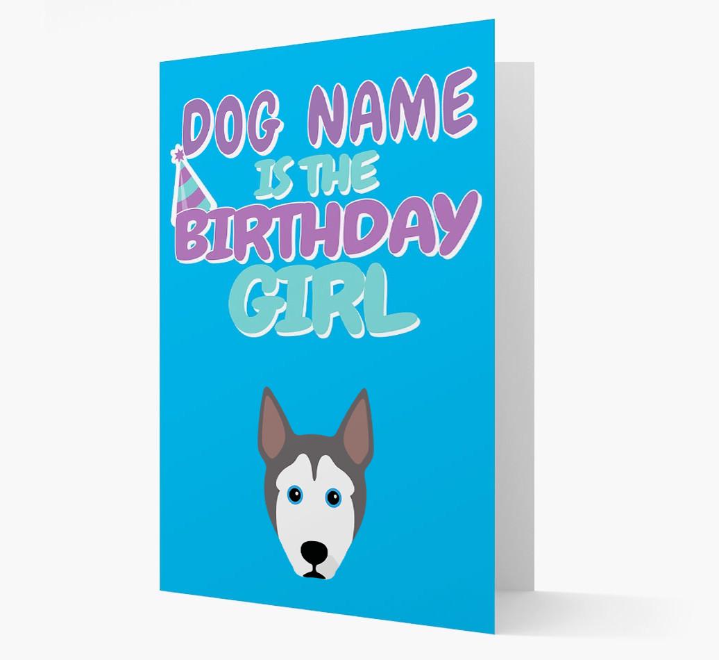 'Birthday Girl' Card with {breedFullName} Icon