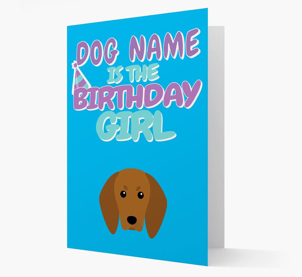 'Birthday Girl' Card with {breedFullName} Icon