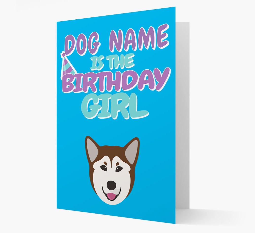 'Birthday Girl' Card with {breedFullName} Icon
