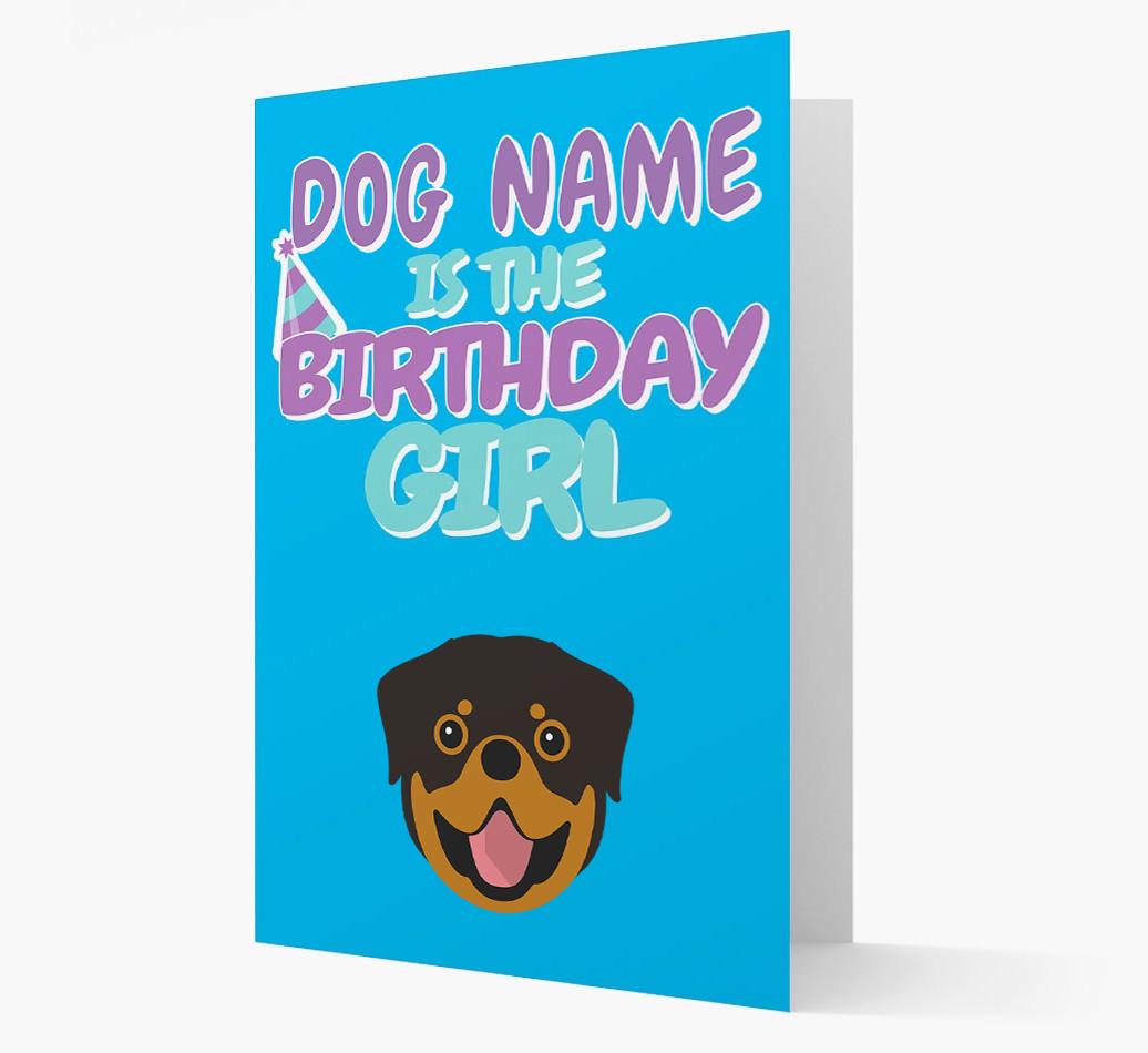 'Birthday Girl' Card with {breedFullName} Icon
